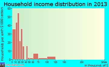 Harlem household income distribution