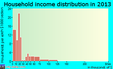 Roberta household income distribution