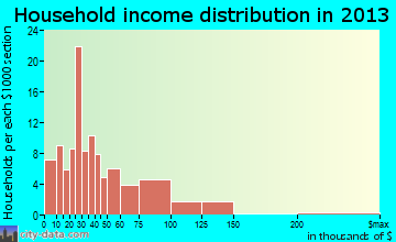 Vincent household income distribution