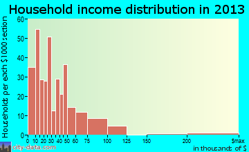 Warrior household income distribution