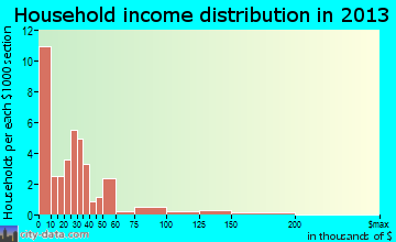 Warm Springs household income distribution