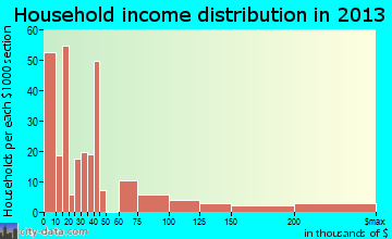 West Point household income distribution