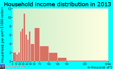 Hoschton household income distribution