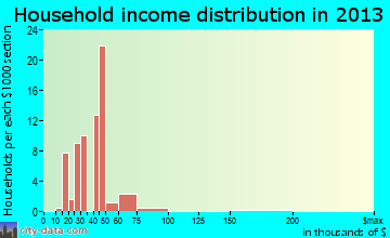 Kings Bay Base household income distribution