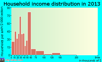 Lakeview household income distribution