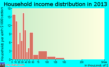 Lumpkin household income distribution