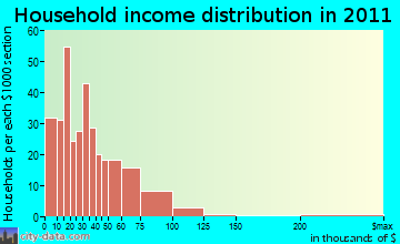 Satilla Creek household income distribution