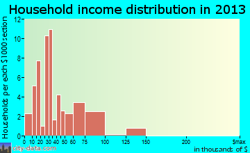 Flovilla household income distribution