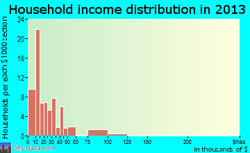 Fort Gaines household income distribution