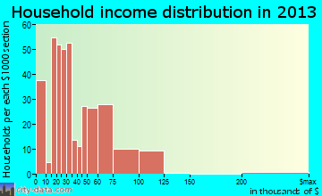 Hawkinsville household income distribution