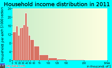 Princeton household income distribution