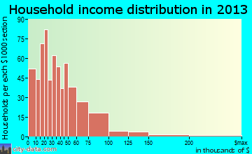 Burley household income distribution