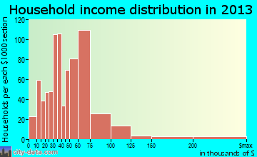 Hayden household income distribution