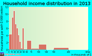 Idaho City household income distribution