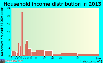 Sun Valley household income distribution