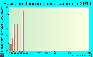 Atomic City household income distribution