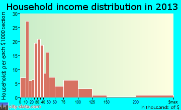 Bellevue household income distribution