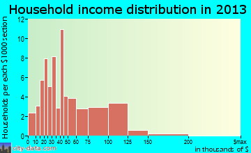 Macon household income distribution