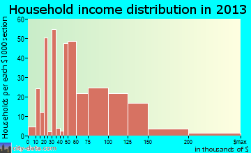 Manhattan household income distribution