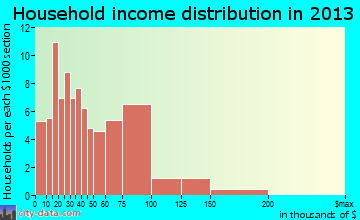 Paw Paw household income distribution
