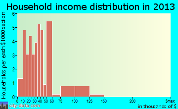 Rutland household income distribution