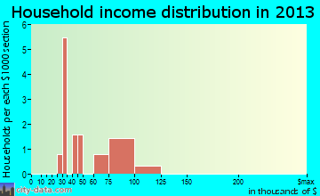 Sciota household income distribution