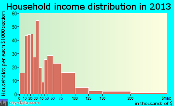 Spring Valley household income distribution
