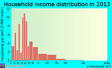 Augusta household income distribution