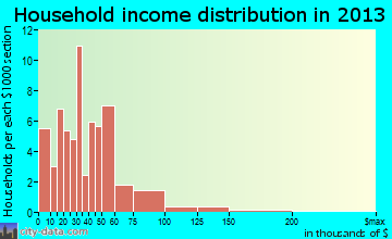 Avon household income distribution