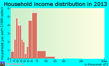 Bonnie household income distribution