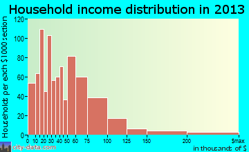 Bridgeview household income distribution