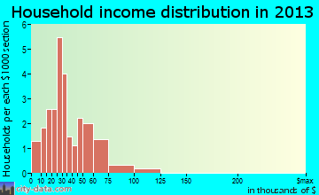 Bush household income distribution