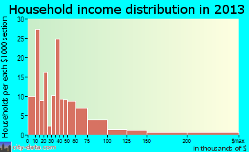 Casey household income distribution