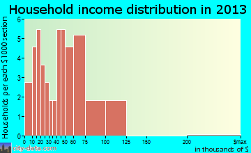 Cedar Point household income distribution