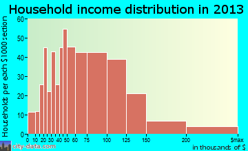 Chatham household income distribution