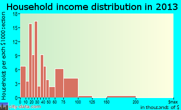 Dallas City household income distribution