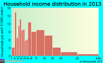 East Dundee household income distribution