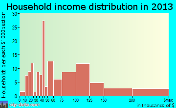 Forsyth household income distribution