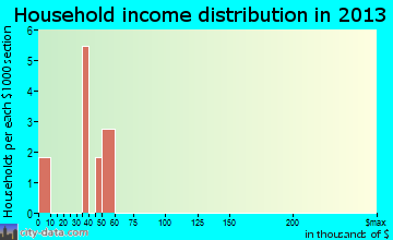 Gulf Port household income distribution