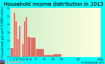 New Stuyahok household income distribution