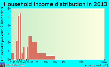 Fulton household income distribution