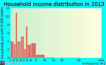 Hudson household income distribution
