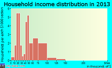 Leesburg household income distribution