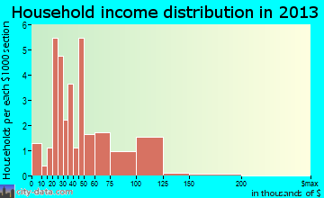 Michigantown household income distribution