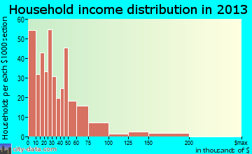 Mitchell household income distribution
