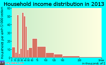 Newburgh household income distribution