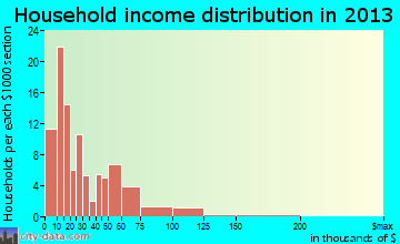 New Pekin household income distribution