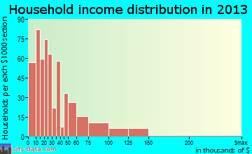 Rochester household income distribution