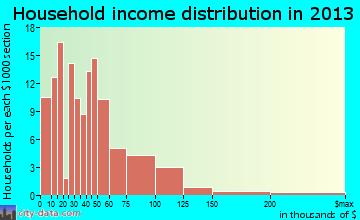 Wakarusa household income distribution