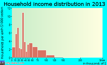 Windfall City household income distribution